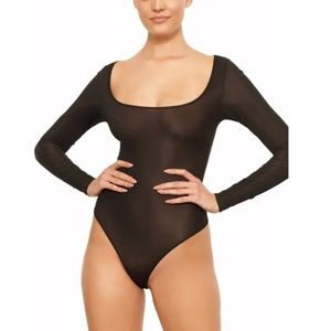 SKIMS sheer jelly thong bodysuit